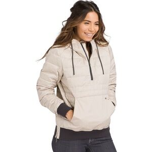 NWOT prAna Pyx Down Pullover Jacket - Cream/Navy